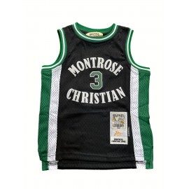 Kids Basketball Jerseys Youth for Boys Girls ##3 Christian High School Sport black Jersey