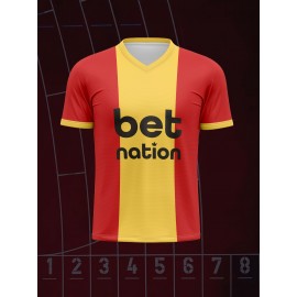 Customizable Youngsters' Soccer Jersey - V-Neck, Comfort Fit with Name & Number, Perfect for Sports & Casual Wear, Machine Washable, Football Shirt Tops, Outdoor Running