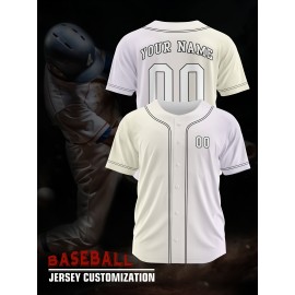 Customizable Youngsters' Baseball Jersey - Personalized Name & Number, Light Purple to White Gradient Design, Breathable Polyester, Perfect for Sports Training, Parties & Casual Wear, Youth Sports Apparel | Outdoor Activity Shirt | Durable Sports Jersey