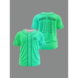 Customizable Youngsters' Baseball Jersey - Personalized Name & Number, Light Purple to White Gradient Design, Breathable Polyester, Perfect for Sports Training, Parties & Casual Wear, Youth Sports Apparel | Outdoor Activity Shirt | Durable Sports Jersey