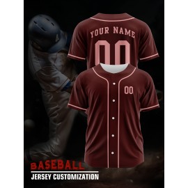 [Polyester Jersey] 100% Polyester Customizable Youngsters Baseball Jersey | Breathable & Washable, All-Over Print, Loose Fit, Sports & Casual Style for Boys & Girls | Perfect for Parties, Beach, Festive Occasions, Party Attire|Sporty Outfit