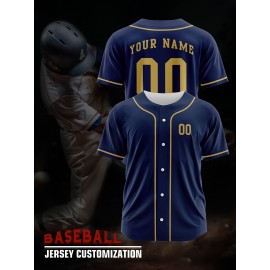 [Polyester Jersey] 100% Polyester Customizable Youngsters Baseball Jersey | Breathable & Washable, All-Over Print, Loose Fit, Sports & Casual Style for Boys & Girls | Perfect for Parties, Beach, Festive Occasions, Party Attire|Sporty Outfit