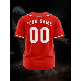 [Polyester Jersey] 100% Polyester Customizable Youngsters Baseball Jersey | Breathable & Washable, All-Over Print, Loose Fit, Sports & Casual Style for Boys & Girls | Perfect for Parties, Beach, Festive Occasions, Party Attire|Sporty Outfit