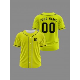 [Polyester Jersey] 100% Polyester Customizable Youngsters Baseball Jersey | Breathable & Washable, All-Over Print, Loose Fit, Sports & Casual Style for Boys & Girls | Perfect for Parties, Beach, Festive Occasions, Party Attire|Sporty Outfit