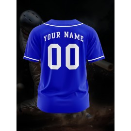 [Polyester Jersey] 100% Polyester Customizable Youngsters Baseball Jersey | Breathable & Washable, All-Over Print, Loose Fit, Sports & Casual Style for Boys & Girls | Perfect for Parties, Beach, Festive Occasions, Party Attire|Sporty Outfit