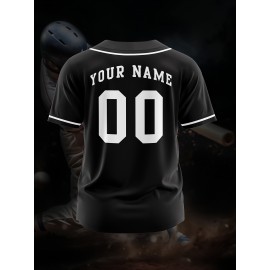 [Polyester Jersey] 100% Polyester Customizable Youngsters Baseball Jersey | Breathable & Washable, All-Over Print, Loose Fit, Sports & Casual Style for Boys & Girls | Perfect for Parties, Beach, Festive Occasions, Party Attire|Sporty Outfit