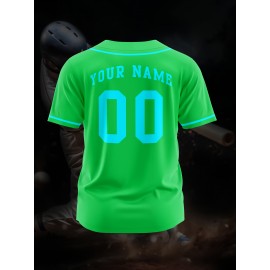 [Polyester Jersey] 100% Polyester Customizable Youngsters Baseball Jersey | Breathable & Washable, All-Over Print, Loose Fit, Sports & Casual Style for Boys & Girls | Perfect for Parties, Beach, Festive Occasions, Party Attire|Sporty Outfit