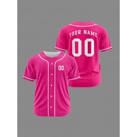 [Polyester Jersey] 100% Polyester Customizable Youngsters Baseball Jersey | Breathable & Washable, All-Over Print, Loose Fit, Sports & Casual Style for Boys & Girls | Perfect for Parties, Beach, Festive Occasions, Party Attire|Sporty Outfit