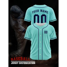 [Polyester Jersey] 100% Polyester Customizable Youngsters Baseball Jersey | Breathable & Washable, All-Over Print, Loose Fit, Sports & Casual Style for Boys & Girls | Perfect for Parties, Beach, Festive Occasions, Party Attire|Sporty Outfit