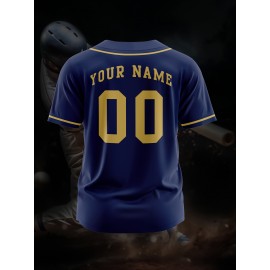 [Polyester Jersey] 100% Polyester Customizable Youngsters Baseball Jersey | Breathable & Washable, All-Over Print, Loose Fit, Sports & Casual Style for Boys & Girls | Perfect for Parties, Beach, Festive Occasions, Party Attire|Sporty Outfit