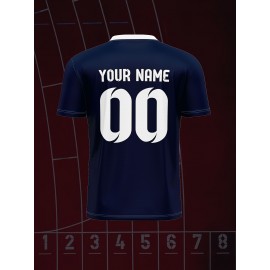 Customizable Youngsters' Soccer Jersey - V-Neck, Comfort Fit with Name & Number, Perfect for Sports & Casual Wear