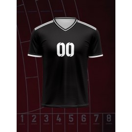[Football Shirt] Comfortable V-neck Children's Football Shirt Tops | Custom Name and Number, Sports Leisure Outdoor Running