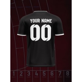 [Football Shirt] Comfortable V-neck Children's Football Shirt Tops | Custom Name and Number, Sports Leisure Outdoor Running