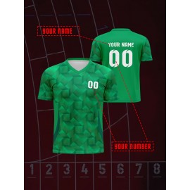 [Customizable Soccer Shirt] Comfortable V-Neck Soccer Shirt, Customizable with Name And Number | 2025 Model for Sports, Leisure, And Outdoor Running