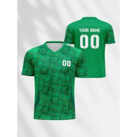 [Customizable Soccer Shirt] Comfortable V-Neck Soccer Shirt, Customizable with Name And Number | 2025 Model for Sports, Leisure, And Outdoor Running