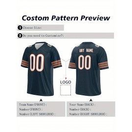 Customized football jerseys, personalized football shirts, printed and sewn names and numbers, personalized football and tennis jerseys, outdoor sports matches