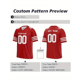 Customized football jerseys, personalized football shirts, printed and sewn names and numbers, personalized football and tennis jerseys, outdoor sports matches