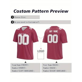 Customized football jerseys, personalized football shirts, printed and sewn names and numbers, personalized football and tennis jerseys, outdoor sports matches