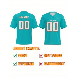 Customized football jerseys, personalized football shirts, printed and sewn names and numbers, personalized football and tennis jerseys, outdoor sports matches