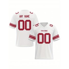 Customized football jerseys, personalized football shirts, printed and sewn names and numbers, personalized football and tennis jerseys, outdoor sports matches