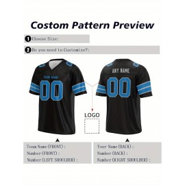 Customized football jerseys, personalized football shirts, printed and sewn names and numbers, personalized football and tennis jerseys, outdoor sports matches