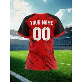 Custom Women's Soccer Jersey - Personalized Team & Name Customization, Plus-Size Football Shirt with Quick-Dry Fabric, Breathable Training Top for Women's Teams, Games, Practice - Athletic Apparel, Comfortable Fit