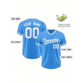 Customizable Plus Size V-Neck Baseball Jacket - Personalized Name & Number Stitched Design, Red/Black Contrast, Comfortable Non-Stretch Fabric, Breathable Summer Sports Shirt for Women, Casual Sportswear | Sporty Vneck Jacket | Durable Sportswear