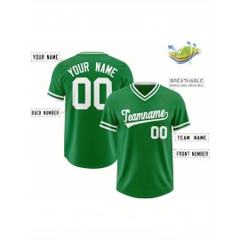 Customizable Plus Size V-Neck Baseball Jacket - Personalized Name & Number Stitched Design, Red/Black Contrast, Comfortable Non-Stretch Fabric, Breathable Summer Sports Shirt for Women, Casual Sportswear | Sporty Vneck Jacket | Durable Sportswear