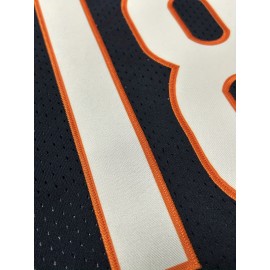 Men's Black # 18 American Football Jacket With Loose Embroidered Sports, Fashionable, Casual, Street Breathable Rugby Top