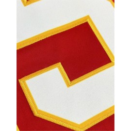 Men's Red #15 Embroidered Rugby Jersey - Loose Fit Breathable V-Neck Top for Sports, Casual & Streetwear | All-Season Machine Washable Athletic Shirt, Outdoor Clothing, Sporty Style, Embroidered Detailing