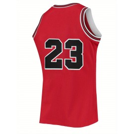 Men'S Red # 23 Basketball Shirt, Casual, Fashionable, Breathable, High Quality Embroidered Street Basketball Hoodie