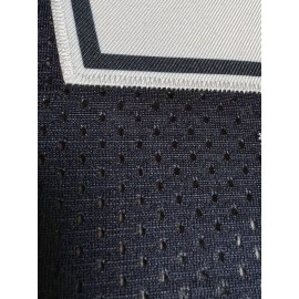 Men's Deep Blue #22 Embroidered Rugby Jacket - Breathable Loose Fit V-Neck Sportswear for Casual Streetwear, Outdoor Sports & All-Season Wear | Machine Washable, Sporty Aesthetic, Durable Sportswear