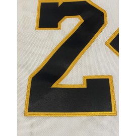 Men's White & Golden #8-24 Baseball Jersey - Embroidered 