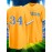 Men'S Yellow # 34 Baseball Jersey, Button Style Short Sleeved Breathable Shirt, Classic Retro High-End Letter Embroidery Design, Suitable for Training And Games