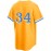 Men'S Yellow # 34 Baseball Jersey, Button Style Short Sleeved Breathable Shirt, Classic Retro High-End Letter Embroidery Design, Suitable for Training And Games