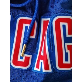 1pc SheLucki Men'S Basketball Shorts - Breathable Polyester Sports Shorts with Embroidered Alphabet Pattern, Slight Stretch Knit Fabric, Loose Fit for Training, Competition, Casual & Outdoor Activities - Four Seasons