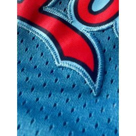 Men's Moon Blue Basketball Shorts with Embroidered ST.L Letter Design, Breathable Button-Style Waistband, Loose Fit for Training, Competition & Casual Wear - All-Season Athletic Shorts for Men & Teens, Sports Shorts, Adjustable Drawstring Waist