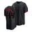 Men's Black #44 Baseball Jersey - Loose Fit V-Neck Short Sleeve with Embroidered Lettering, Breathable Sportswear for Casual Streetwear, Training, Running & Outdoor Activities - Machine Washable All-Season Comfort, Embroidered Detailing