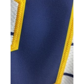 Men's White & Yellow Stripe #22 Baseball Jersey - Breathable Button-Up V-Neck, Loose Fit Retro Embroidered YELICH Design, All-Season Training & Game Shirt for Men & Teens, Machine Washable, Casual Wear | Vintage Sporty Look | Embroidered Detailing