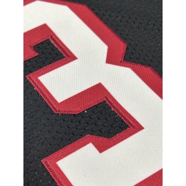 Men'S Black # 23 American Football Jacket with Loose Embroidered Sports, Fashionable, Casual, Street Breathable Rugby Top