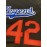 Men's Black #42 Baseball Jersey - Classic Lettering & Number 42 Design, Breathable Button-Up V-Neck Short Sleeve Shirt, Loose Fit for Training, Competition, Casual Wear & Outdoor Activities (All-Season Comfort), Comfortable Athletic Wear