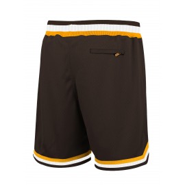 1pc Men'S Polyester Basketball Shorts - #23 Embroidered, Breathable Knit Fabric, Slight Stretch, Loose Fit for Training & Competition, Sports & Casual Style for All Seasons