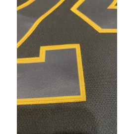 Men's Black Baseball Jersey with Bold Yellow '24' & 'Legend' Embroidery, #8 Button-Up V-Neck Shirt - Breathable Loose Fit for Training, Competition & Casual Wear - Machine Washable All-Season Sportswear, Durable Sportswear