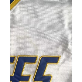 Men's #16 White Ice Hockey Jersey - Breathable, Embroidered Long Sleeve V-Neck Sweatshirt for Sports & Casual Wear