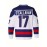 Men's White # 17 Ice Hockey Sweatshirt, Loose Embroidered Long Sleeves, Sporty, Fashionable And Casual, Street Breathable