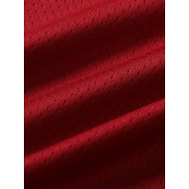 Men'S Red # 33 Basketball Jersey, Casual, Fashionable, Breathable And Sporty, High-Quality Letter Embroidered Street Basketball Round Neck Pullover