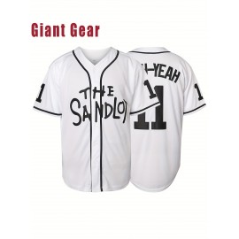 Men'S Baseball Shirt # 11 White Sports Shirt Knitted Loose Fabric S-3XL