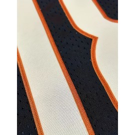 Men'S Baseball Shirt # 56 Black Sports Shirt Knitted Loose Fabric