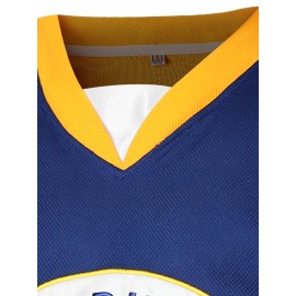 Men'S American Ice Hockey Jersey # 69 Blue Classic Embroidered Stitching Ice Hockey Jersey Breathable Hoodie Sweatshirt Party Festival