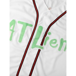 Men'S Baseball Jersey # 96 White Baseball Jersey Suitable For Training, Beach Games, Vacations, Casual Wear, Breathable V-neck Embroidered Polyester Loose Micro Elastic Fabric Size S-XXXL
